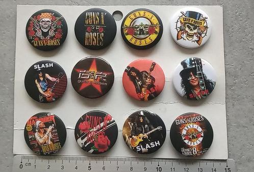 Guns N' Roses 12 x mooie buttons bu28, Verzamelen, Muziek, Artiesten en Beroemdheden, Nieuw, Overige typen, Verzenden