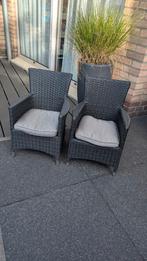 Kinder tuinstoel 2x grijs wicker, Ophalen, Gebruikt, Wicker