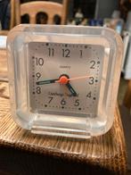 Analoge quartz Wekker Limburgs Dagblad reiswekker reis, Ophalen of Verzenden, Gebruikt, Analoog, Wekker of Tafelklok