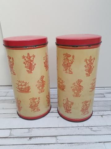 antieke / brocante Hooimeijer blikken in schitterende staat beschikbaar voor biedingen