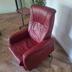 Leren sta op stoel , relaxfauteuil met afstandsbediening., Ophalen, Gebruikt, Minder dan 75 cm, Metaal