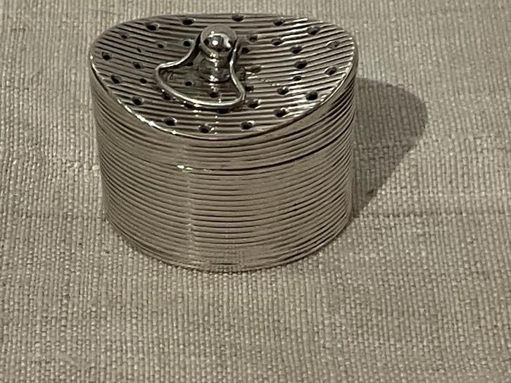 lodereindoosje  rib vinaigrette  geribd A. Keun Groningen, Antiek en Kunst, Antiek | Goud en Zilver, Ophalen of Verzenden