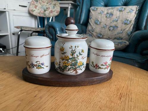Compleet, Botanica, mosterdset van Villeroy &Boch zeldzaam, Antiek en Kunst, Antiek | Servies los, Ophalen of Verzenden