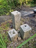 Natuurstenen water ornamenten 3x, Tuin en Terras, Waterpartijen en Fonteinen, Ophalen, Zo goed als nieuw, Waterornament