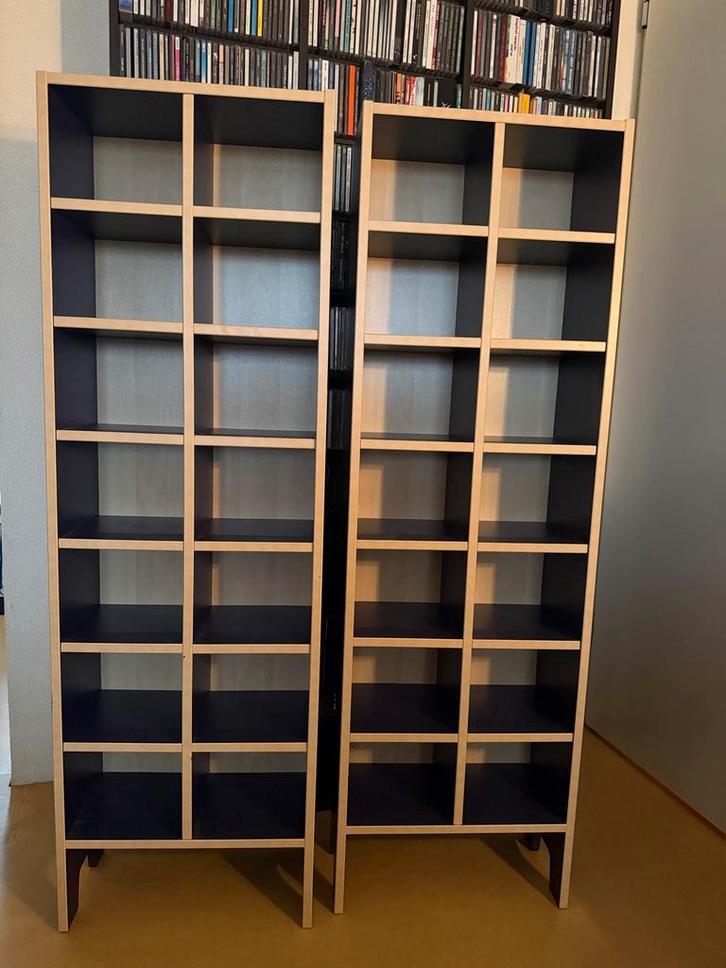 Twee IKEA Robin CD opbergkasten, Huis en Inrichting, Woonaccessoires | Cd- en Dvd-rekken, Gebruikt, Cd's, 150 discs of meer, Hout