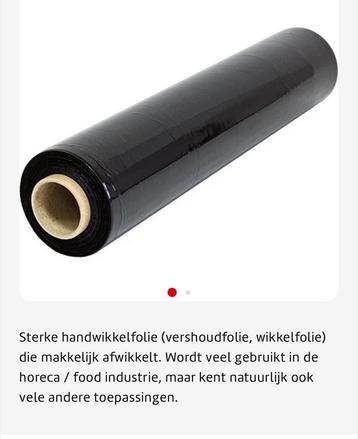 Handwikkelfolie zwart 50 cm x 300 meter beschikbaar voor biedingen