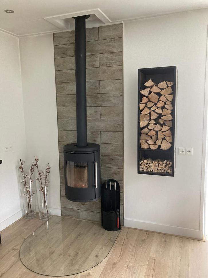 Opslag kachelhout opbergsysteem woonkamer stelling haardhout, Huis en Inrichting, Kachels, Zo goed als nieuw, Vrijstaand, Overige soorten