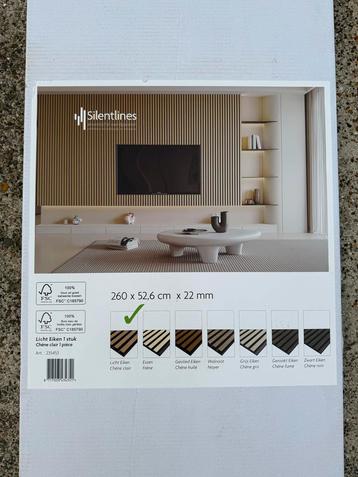 7x Lattenwand Silentlines Nieuw Licht eiken 260cm x 52,6cm beschikbaar voor biedingen