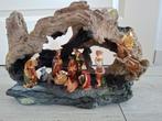 Kerststal met vaste beelden - 35x23x13 cm, Ophalen of Verzenden, Gebruikt, Beeldje of Poppetje