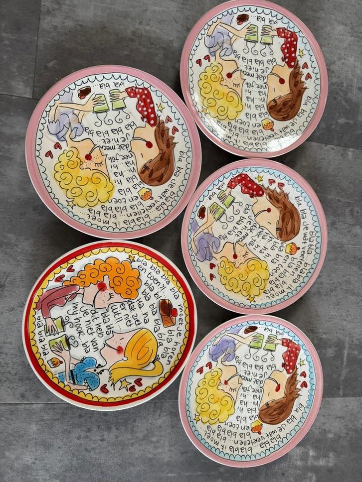 5 Gebaksbordjes blond Amsterdam, Huis en Inrichting, Keuken | Servies, Zo goed als nieuw, Bord(en), Blond Amsterdam, Ophalen of Verzenden