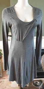 Anna prachtige grijze jurk M 38 40 jurkje | Gratis Verzenden, Maat 38/40 (M), Zo goed als nieuw, Knielengte, Grijs