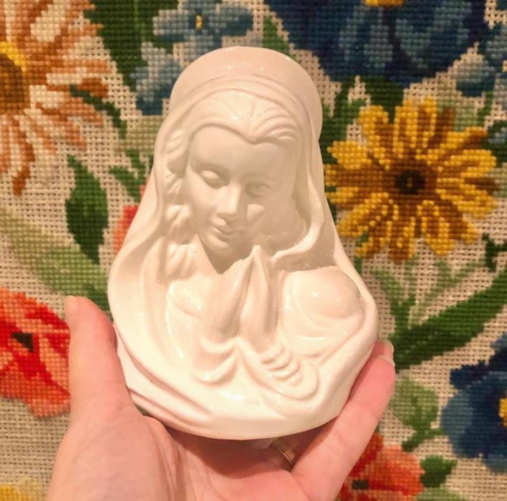 ⭐️ Maria waxinelichtje porselein kaarsenhouder Maria kerst, Diversen, Kerst, Gebruikt, Ophalen of Verzenden