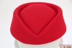 Stewardessen pillbox hoedje blauw, rood of donker rood 54-59, Ophalen of Verzenden, Nieuw, One size fits all, Hoed