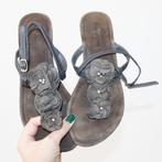 Prachtige Leren Lazamani Slippers - s7 (Maat 41) € 25,-, Slippers, Bruin, Lazamani, Ophalen of Verzenden