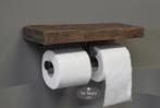 Oud houten toiletrol houder dubbel hout toilet stoer sober, Nieuw, Stoer en sober landelijk wonen landelijke stijl woonaccessoires