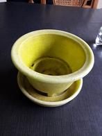 bloempot met onderschotel Glasfabriek Copier, Antiek en Kunst, Ophalen