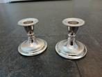 Vintage verzilverde kaarsen kandelaars, Overige kleuren, Ophalen of Verzenden, Zo goed als nieuw, Metaal