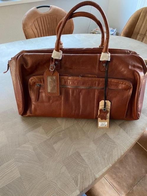 Leren tas, Sieraden, Tassen en Uiterlijk, Tassen | Damestassen, Nieuw, Bruin, Ophalen of Verzenden