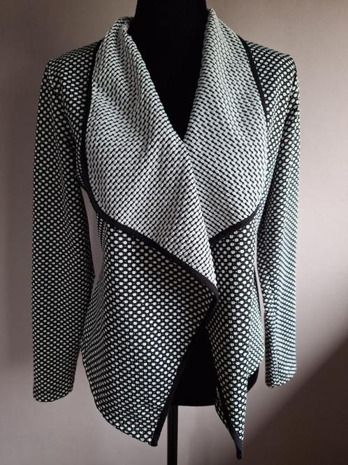 Nieuw stretch jasje zwart/wit print van Ned, maat M, Kleding | Dames, Jasjes, Kostuums en Pakken, Nieuw, Jasje, Maat 38/40 (M)