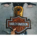 Harley badge / patch, B&S oranje, large, 30 x 25 cm., Motoren, Ophalen of Verzenden, Nieuw zonder kaartje, Overige typen