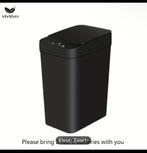Sensor Prullenbak Zwart - 10-20 Liter, Kunststof, Nieuw, Ophalen of Verzenden, Minder dan 50 cm