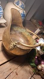 Vintage Schaal / Mand met Porseleinen Handvatten, Overige materialen, Gebruikt, Mand, Ophalen of Verzenden