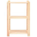 NIEUW Opbergrek 3 schappen 150 kg 60x38x90 cm massief grenen, Ophalen of Verzenden, Nieuw