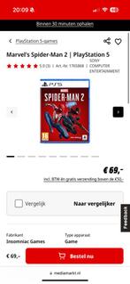 Spiderman 2 ps5, Spelcomputers en Games, Ophalen of Verzenden, Zo goed als nieuw