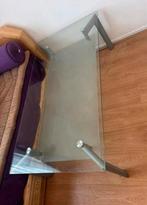 Stijlvolle glazen tafel, Gebruikt, 100 tot 150 cm, Glas, Minder dan 50 cm