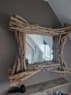 Spiegel met drijfhouten rand (groot), Zo goed als nieuw, Ophalen
