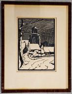 Johan Melse (1887-1968) houtsnede werkje, Ophalen of Verzenden