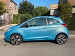 Ford Ka 1.2 51KW 2010 Blauw (Beige/blauw interieur), Auto's, Voorwielaandrijving, Stof, 4 cilinders, Origineel Nederlands