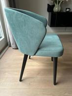 8 Eetkamer stoelen. Groen met zwarte poten Horeca kwaliteit, Huis en Inrichting, Fauteuils, Ophalen, Minder dan 75 cm, Zo goed als nieuw