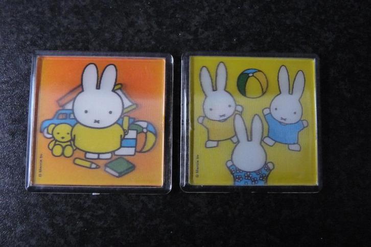 nieuw 2 beweegbare Nijntje magneten 6.5 x 6.5 cm, Verzamelen, Overige Verzamelen, Nieuw, Ophalen of Verzenden