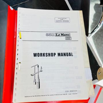 Workshops Manuals Moto Guzzi beschikbaar voor biedingen