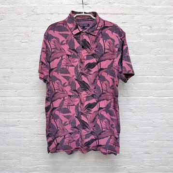 Tommy Hilfiger Polo Shirt Mr L Roze Bladeren Slim Fit beschikbaar voor biedingen