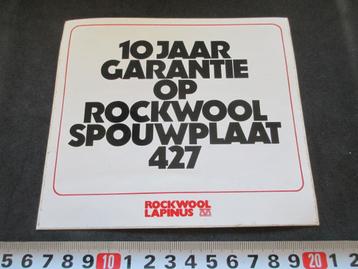 sticker ROCKWOOL LAPINUS 10 jaar garantie op ROCKWOOL  beschikbaar voor biedingen