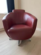 Te koop 2 lederen design draaifauteuils Montēl, Huis en Inrichting, Ophalen, Gebruikt, Montel., 75 tot 100 cm