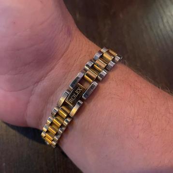 Rolex stijl armband – staal/goudkleur – 20 cm – nieuw beschikbaar voor biedingen