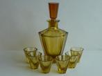Likeurset, Jaren 30/40, Boheems glas, 1925, Art Deco,, Ophalen of Verzenden