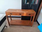 Teakhouten sidetable met 3 lades, Huis en Inrichting, Tafels | Sidetables, Ophalen, Gebruikt, 100 tot 150 cm, Teakhout