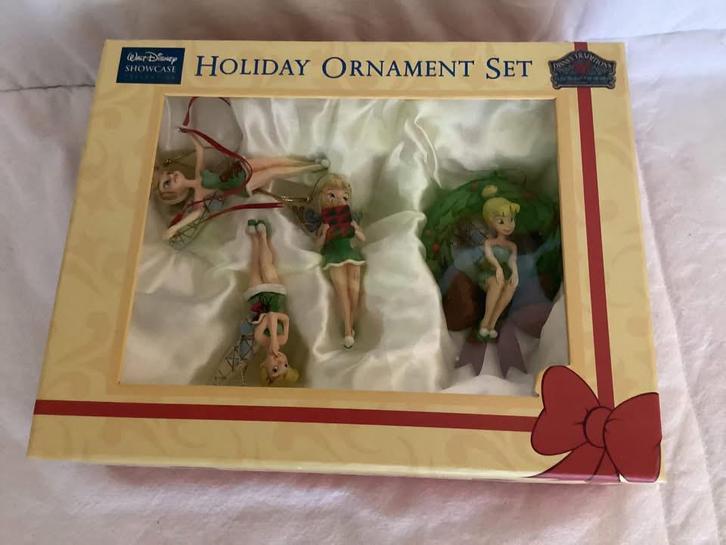 Disney traditions kerst tinkerbell 4 verschillende, Verzamelen, Disney, Zo goed als nieuw, Beeldje of Figuurtje, Ophalen