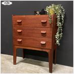 Teak houten ladekastje van Poul M. Volther Denemarken Kasthe, Ophalen, Teakhout, Zo goed als nieuw, 3 of 4 laden