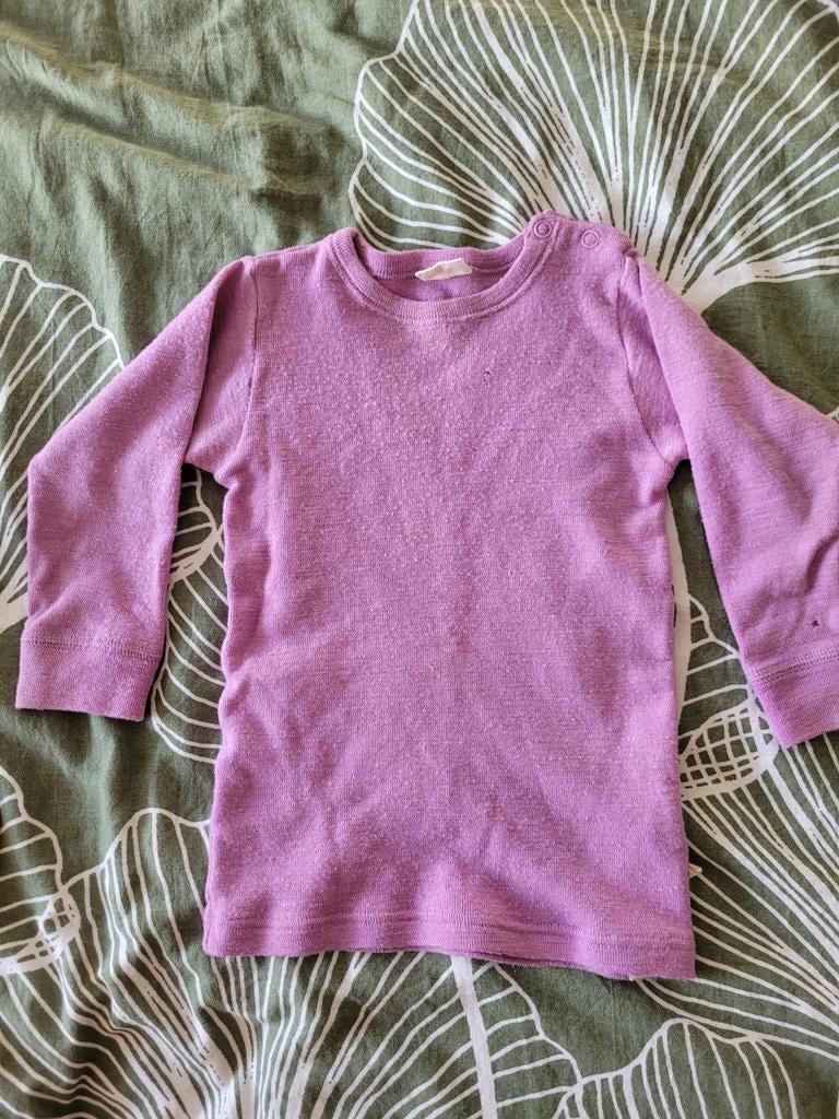 Dilling wollen shirt maat 86 - gebruikt, Kinderen en Baby's, Babykleding | Maat 74, Gebruikt, Jongetje of Meisje, Shirtje of Longsleeve