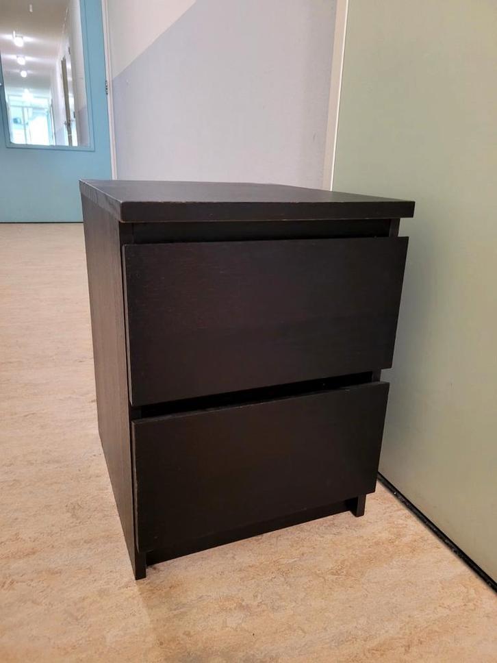 Ikea Malm ladekast - zwartbruin, Huis en Inrichting, Kasten | Ladekasten, Gebruikt, Minder dan 100 cm, Minder dan 50 cm, 25 tot 50 cm