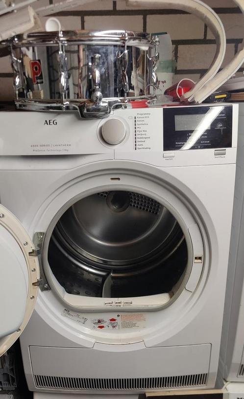 aeg t6db82gp (rook geur), Witgoed en Apparatuur, Wasdrogers, Gebruikt, Condens, Voorlader, 6 tot 8 kg, 85 tot 90 cm, Anti-kreukfase