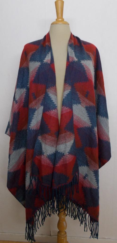 Peru outdoor/festival mooie kleuren poncho/vest! L/XL, Kleding | Dames, Truien en Vesten, Zo goed als nieuw, Maat 46/48 (XL) of groter