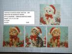 vintage plaatjes 12½x12½ kerst katten 199 ( alleen verzenden, Hobby en Vrije tijd, Kaarten | Zelf maken, Ophalen, Nieuw, Kerst