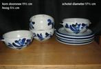 4 soepkommen + schotels, kommen, Keuls aardewerk blauw grijs, Ophalen of Verzenden, Aardewerk, Kom(men)