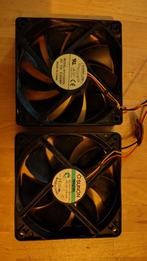 Twee PC Fans - Everflow & Sunon, Ophalen of Verzenden, Gebruikt, Luchtkoeling